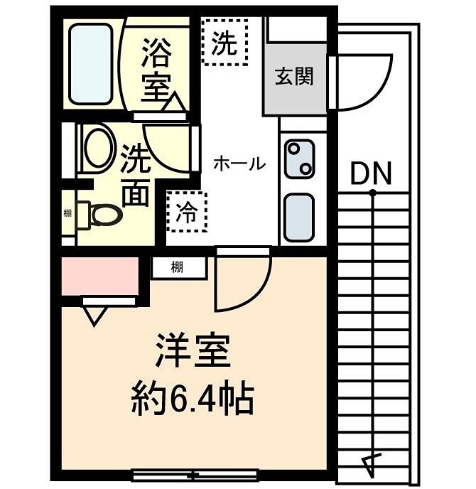 アドラーブル羽田 約22㎡ある設備充実の1K！