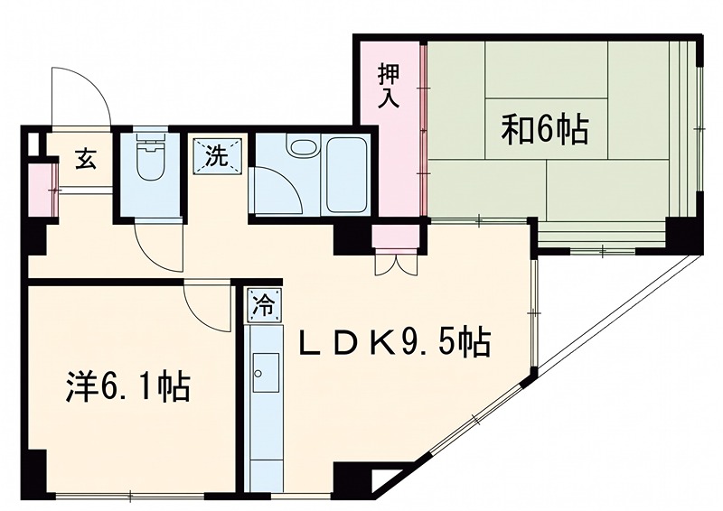 アクシス池上 約40㎡ある2LDK！